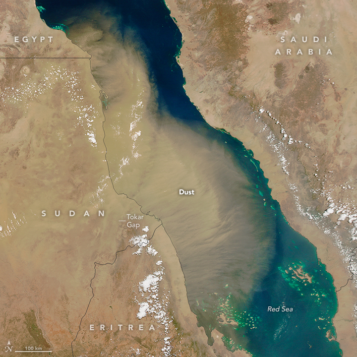 [:ja]【宇宙からの地球絶景】No.15: 紅海上の砂嵐[:en][Earthview Wonders] No.15: Dust Storms over the Red Sea[:]