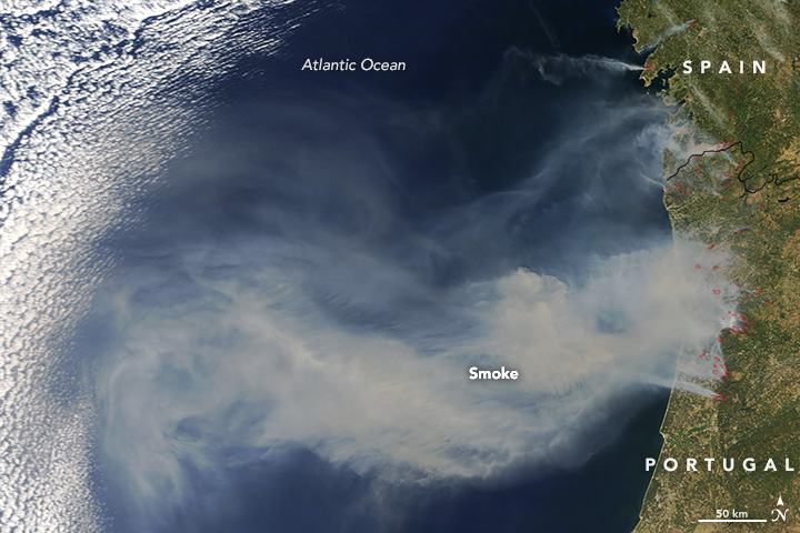 [:ja]【宇宙からの地球絶景】No.53: ポルトガルの山火事[:en][Earthview Wonders] No.53: Wildfire of Portugal[:]