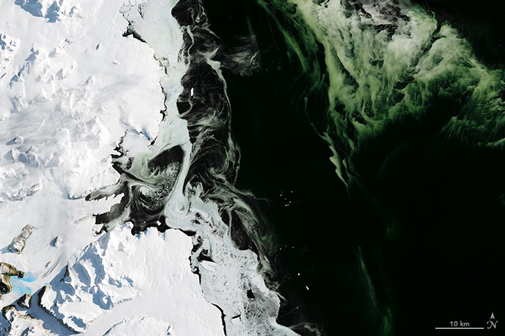 [:ja]【宇宙からの地球絶景】No.218: 南極の緑色の海水🇦🇶[:en][Earthview Wonders] No.218: Green Antarctic Sea Water🇦🇶[:]