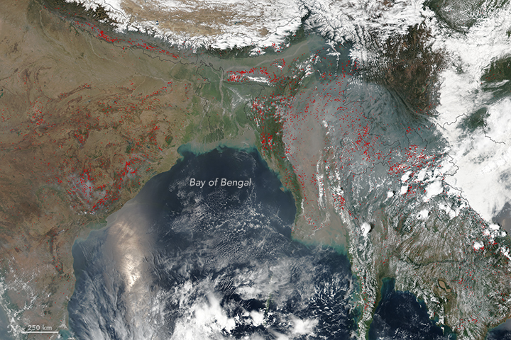[:ja]【宇宙からの地球絶景】No.230: 南アジアの焼畑🇮🇳🇧🇩🇲🇲[:en][Earthview Wonders] No.230: Slash-and-burn Farming in Southern Asia🇮🇳🇧🇩🇲🇲[:]