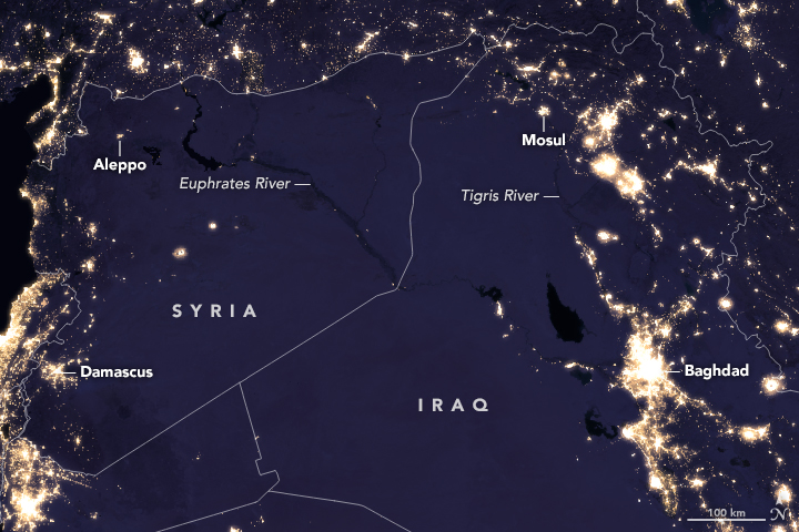 [:ja]【宇宙からの地球絶景】No.253: 夜のシリア🇸🇾[:en][Earthview Wonders] No.253: Syria At Night🇸🇾[:]