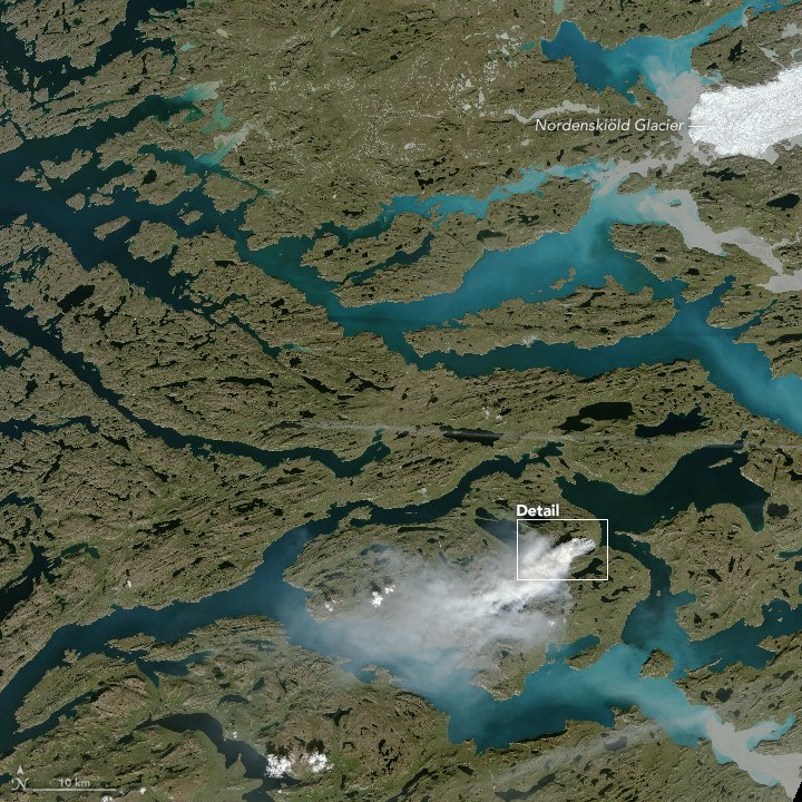 [:ja]【宇宙からの地球絶景】No.314: グリーンランドの山火事🇬🇱[:en][Earthview Wonders] No.314: Wildfire in Greenland🇬🇱[:]