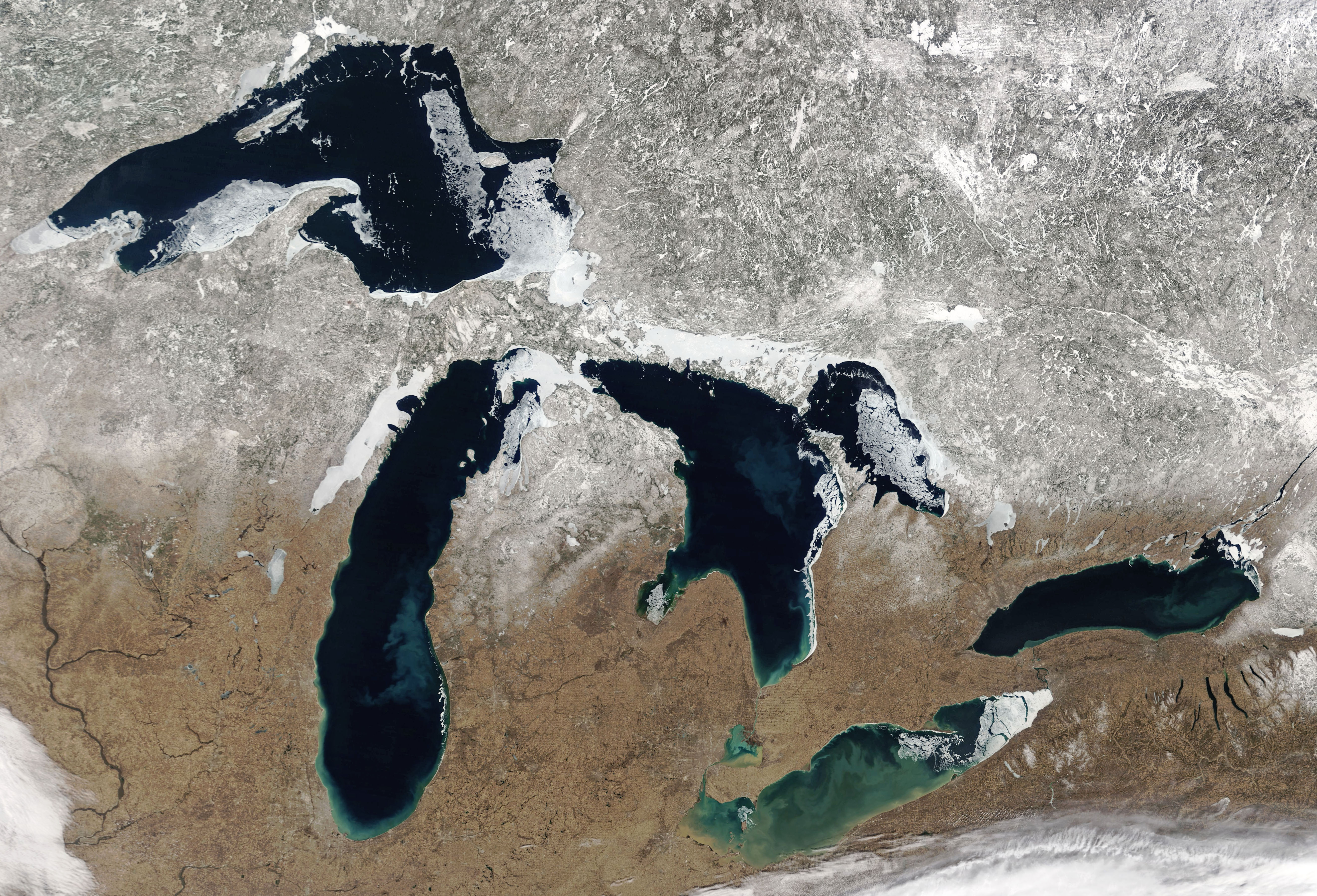 [:ja]【宇宙からの地球絶景】No.738: 五大湖の春🇨🇦🇺🇸[:en][Earthview Wonders] No.738: Spring of the Great Lakes🇨🇦🇺🇸[:]