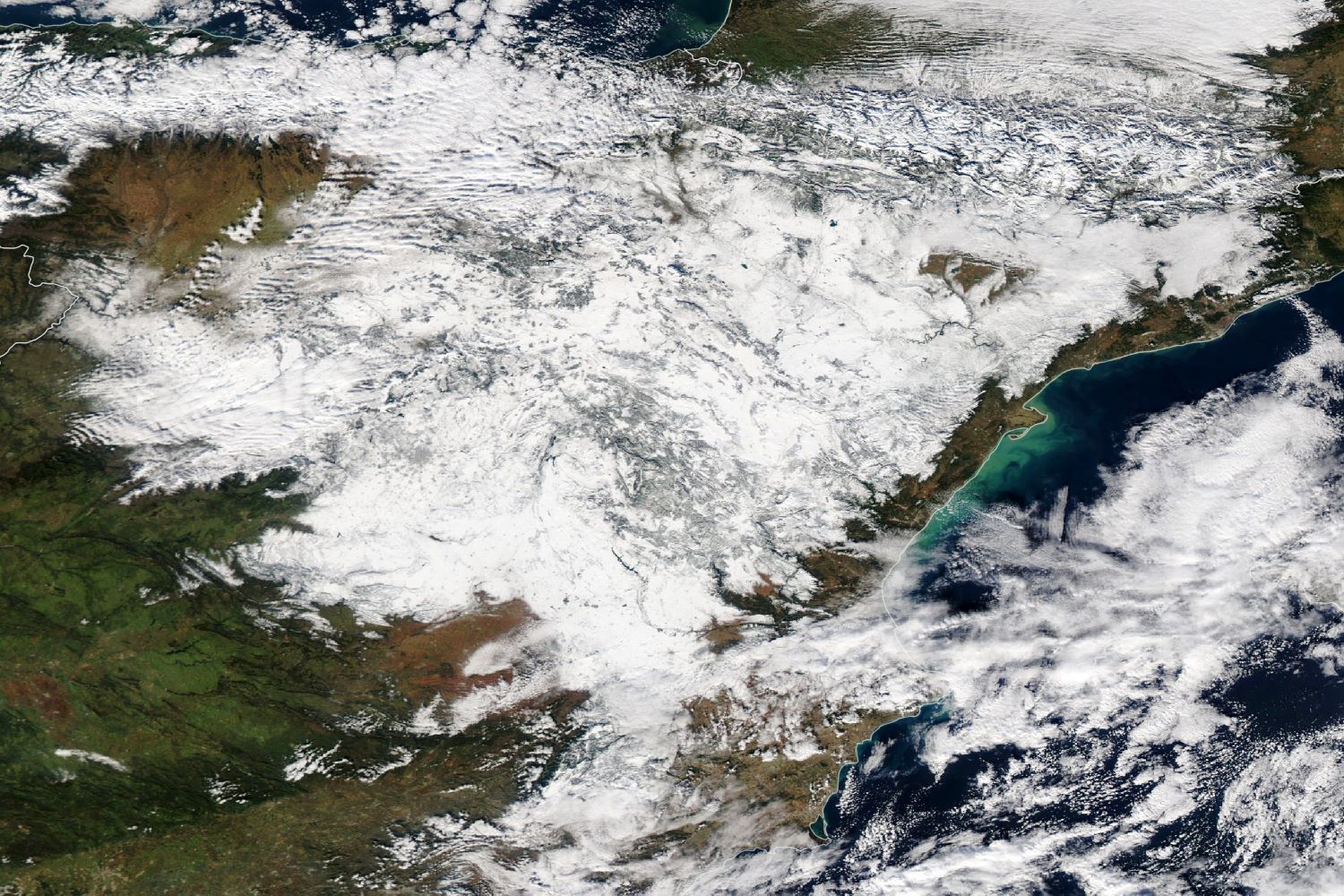 [:ja]【宇宙からの地球絶景】No.1203: スペインの大雪🇪🇸[:]