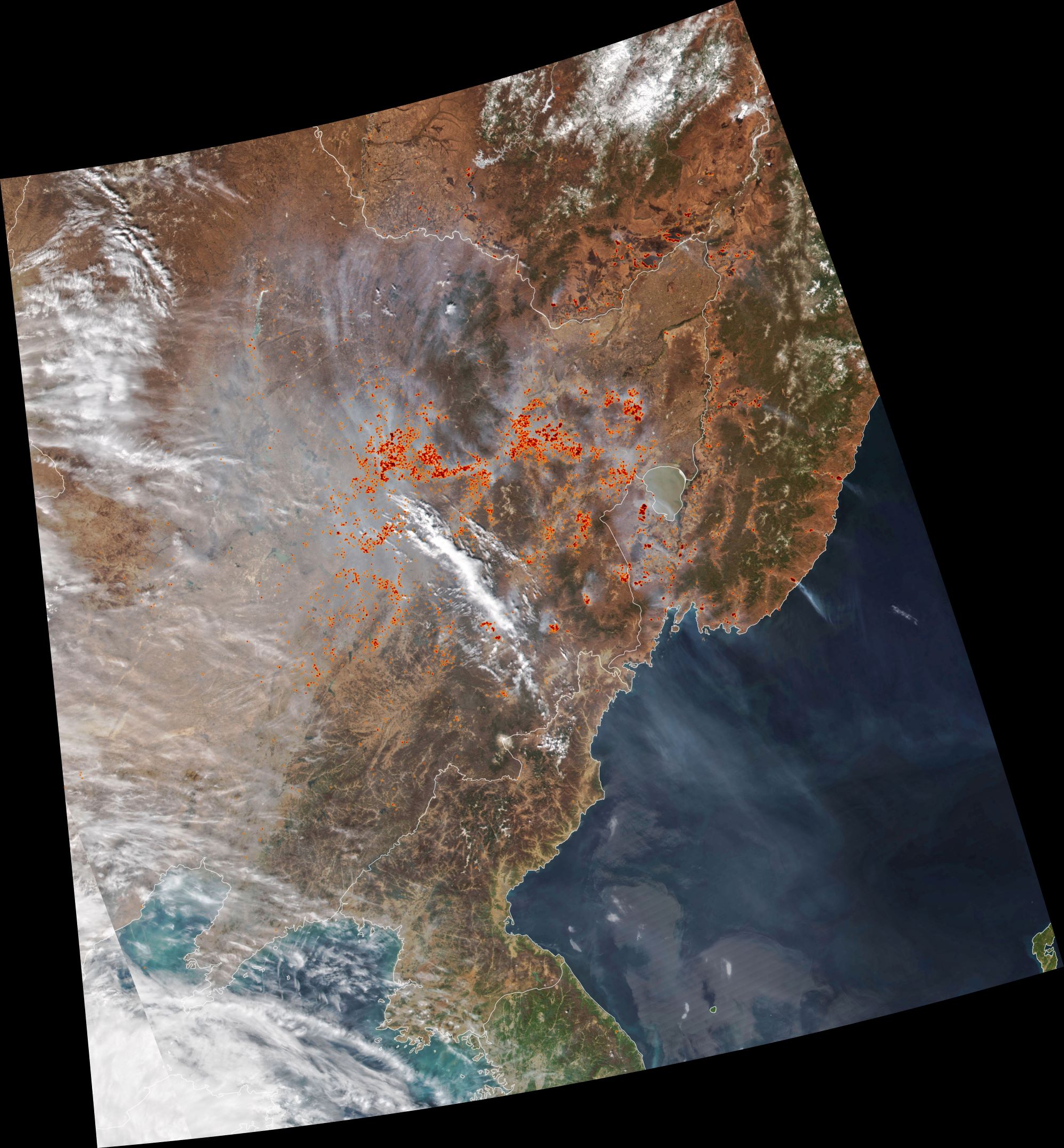 [:ja]【宇宙からの地球絶景】No.1284: 黒竜江省の焼き畑🇨🇳[:]