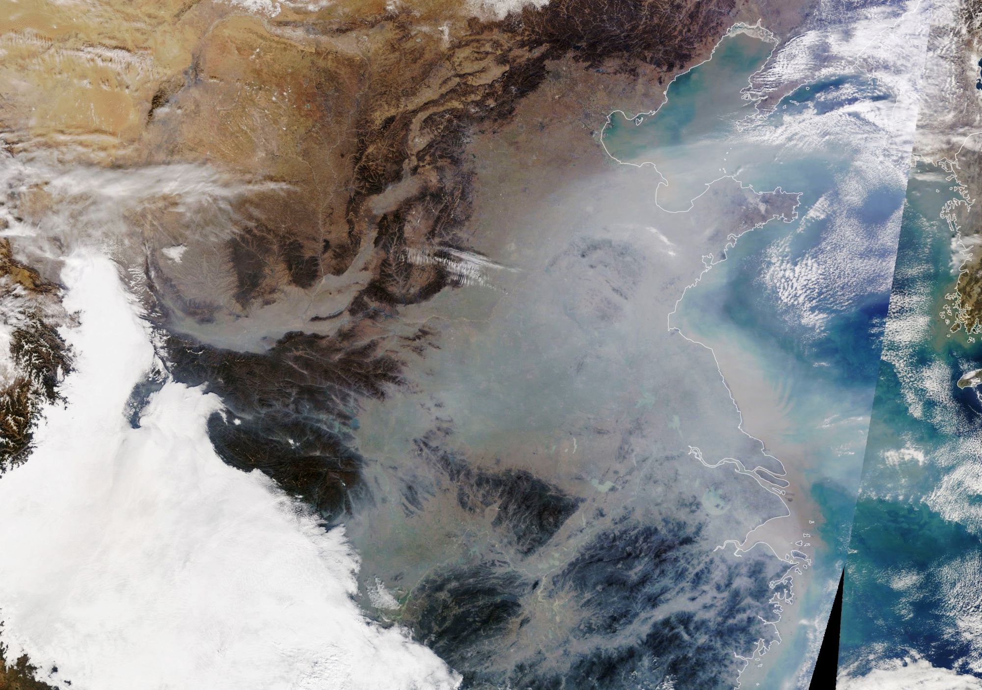 [:ja]【宇宙からの地球絶景】No.1460: 中国東北部の大気汚染🇨🇳[:]