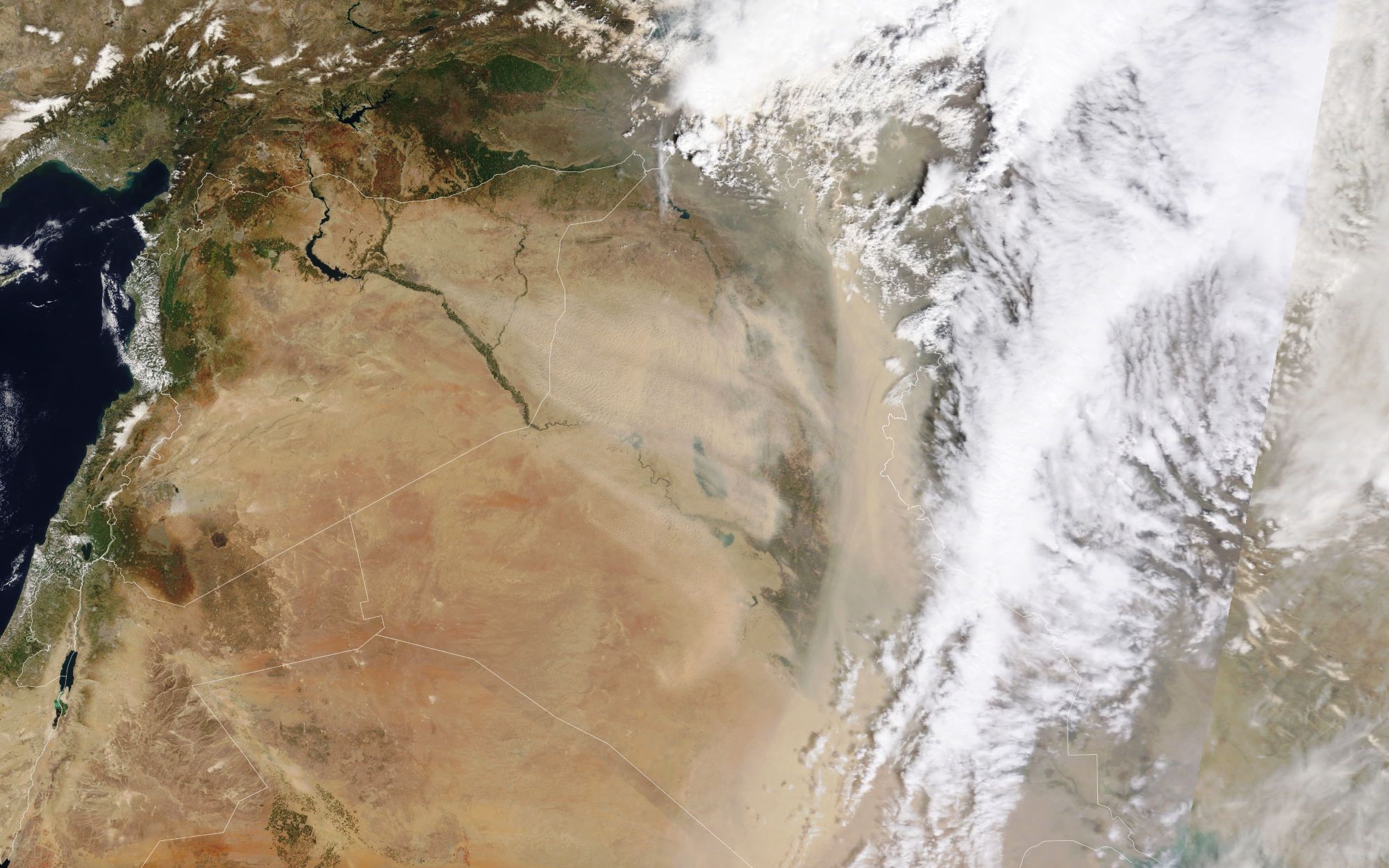 [:ja]【宇宙からの地球絶景】No.1531: イラクの砂嵐🇮🇶[:]