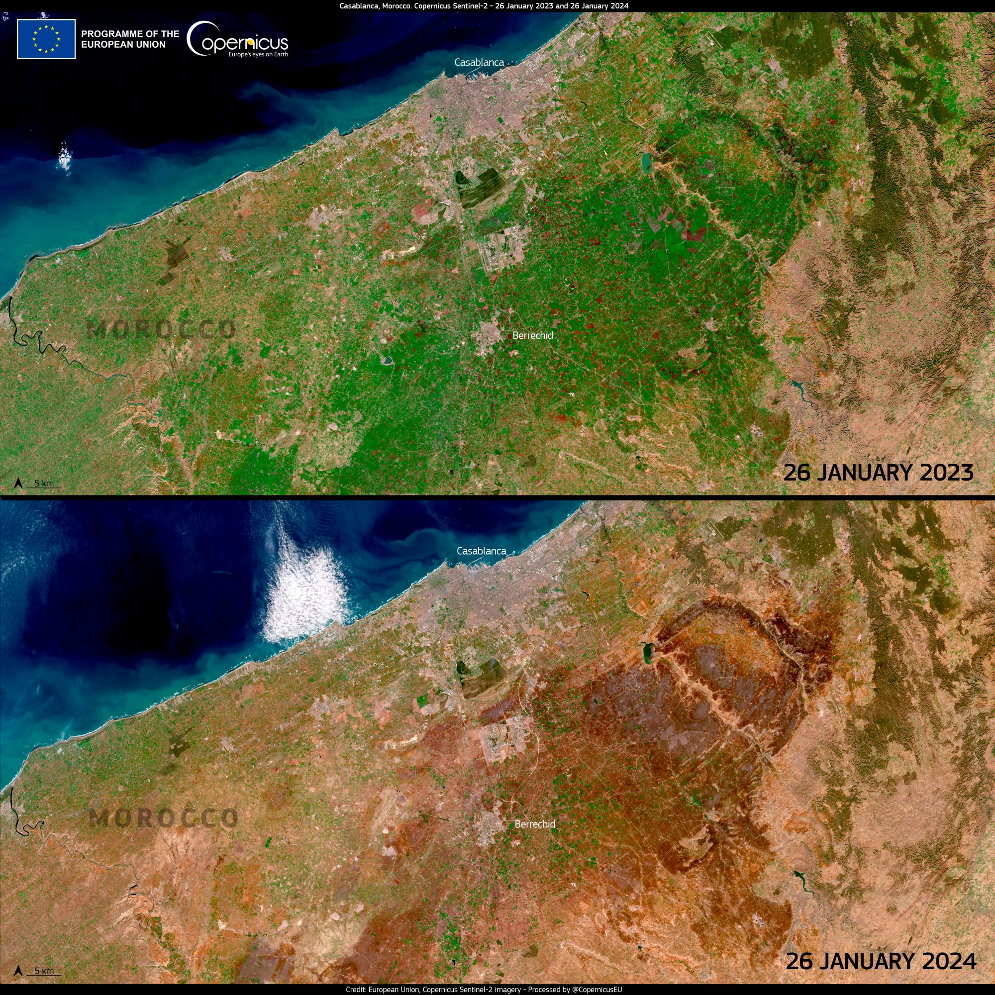 [Overview the Earth] No.2011: Drought in Casablanca🇲🇦