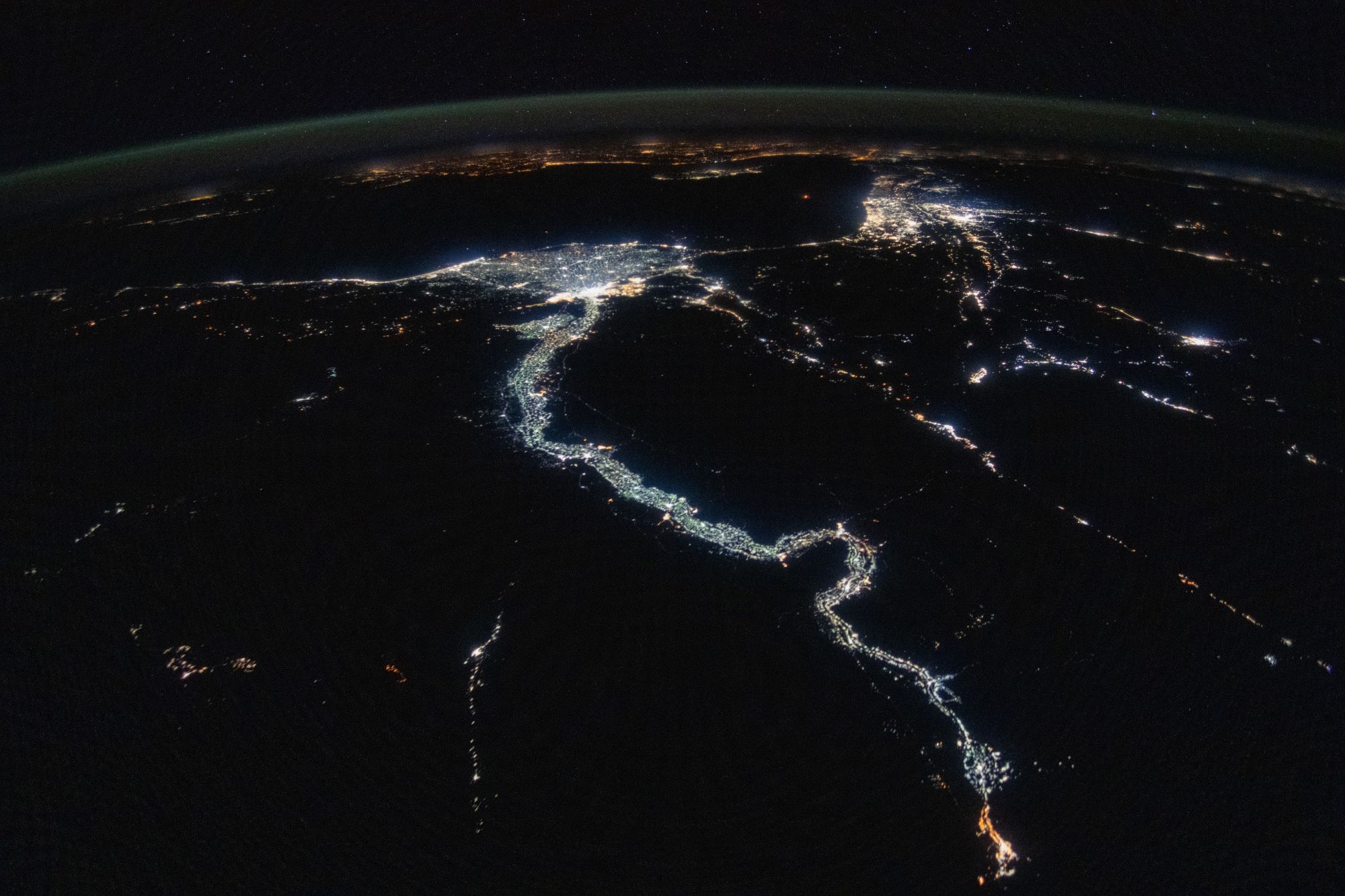 [Overview the Earth] No.2110: Nile River at Night🇪🇬